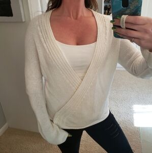 MaxMara Wrap Knit Sweater Off White Size Large